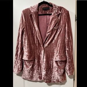 Endless Rose Velvet Blazer in Rose Pink